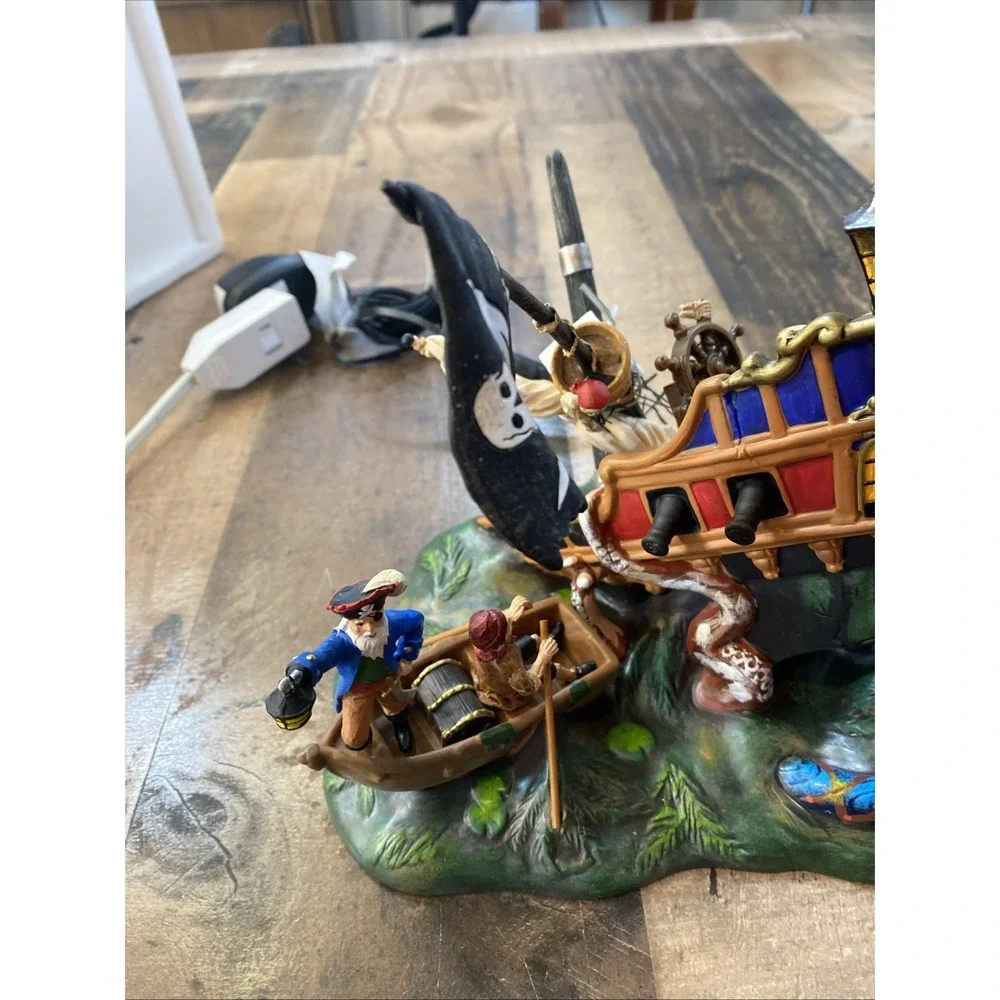 Dept 56 Pirate Ship of Sea Phantoms Halloween Village-Spooky Lights Vintage